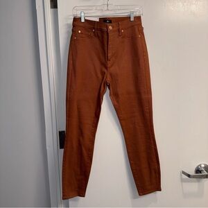 NWT 7 For All Mankind High Waist Ankle Skinny Coated Tan Jeans